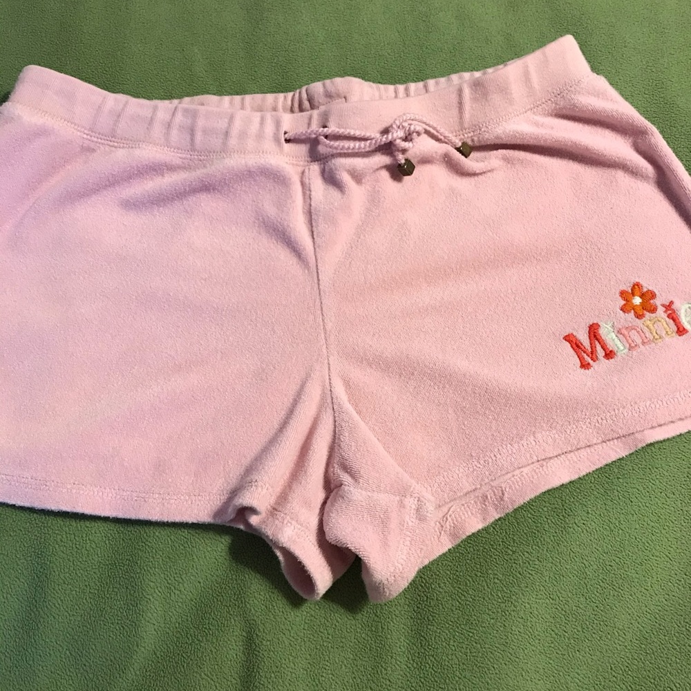 Pink terry cloth shorts from Walt DisneyWorld